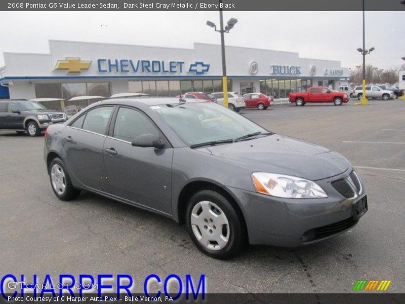 Dark Steel Gray Metallic / Ebony Black 2008 Pontiac G6 Value Leader Sedan