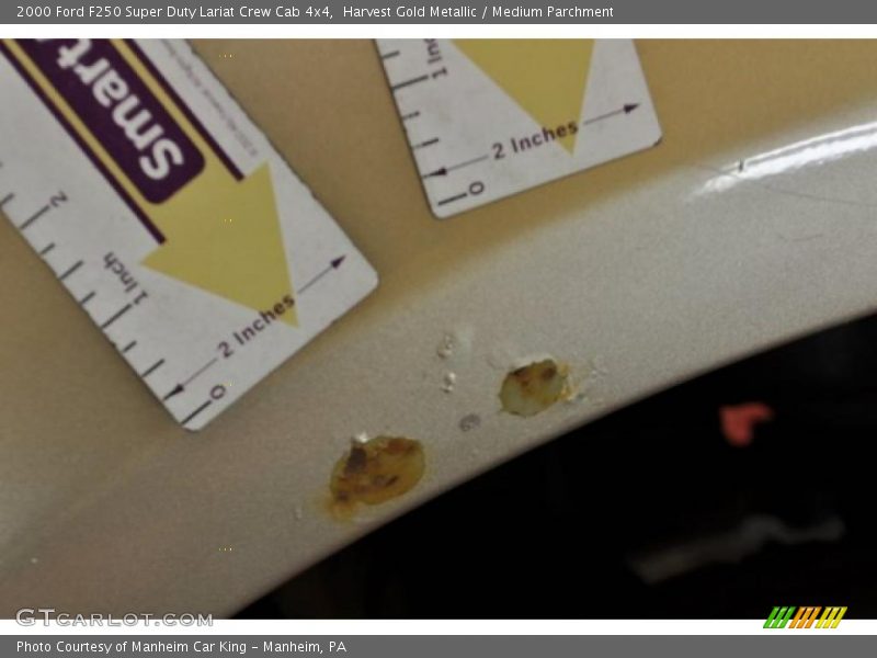 Harvest Gold Metallic / Medium Parchment 2000 Ford F250 Super Duty Lariat Crew Cab 4x4
