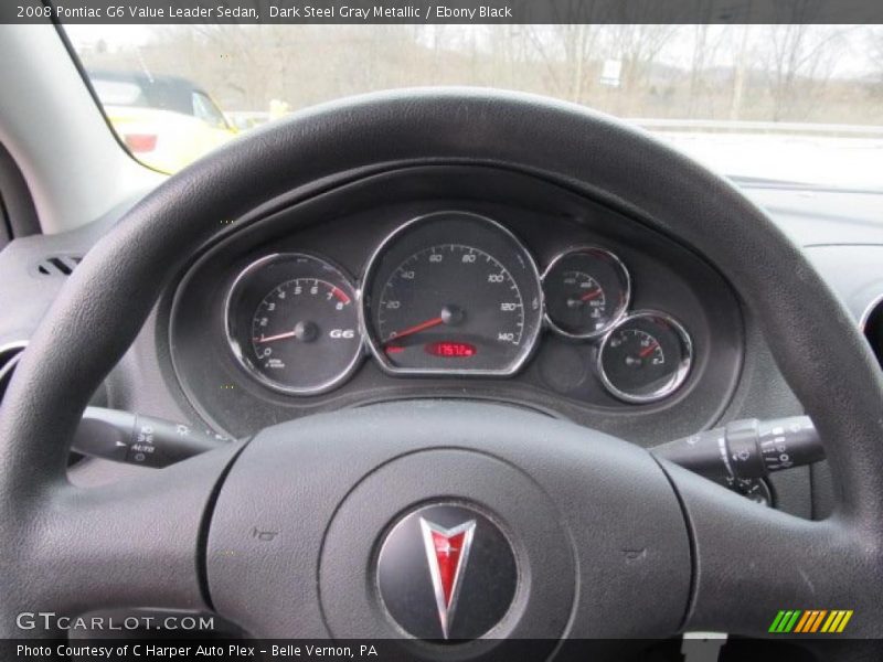 Dark Steel Gray Metallic / Ebony Black 2008 Pontiac G6 Value Leader Sedan