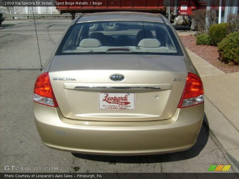 Sand Beige Metallic / Beige 2009 Kia Spectra EX Sedan