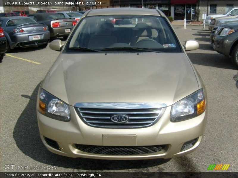 Sand Beige Metallic / Beige 2009 Kia Spectra EX Sedan