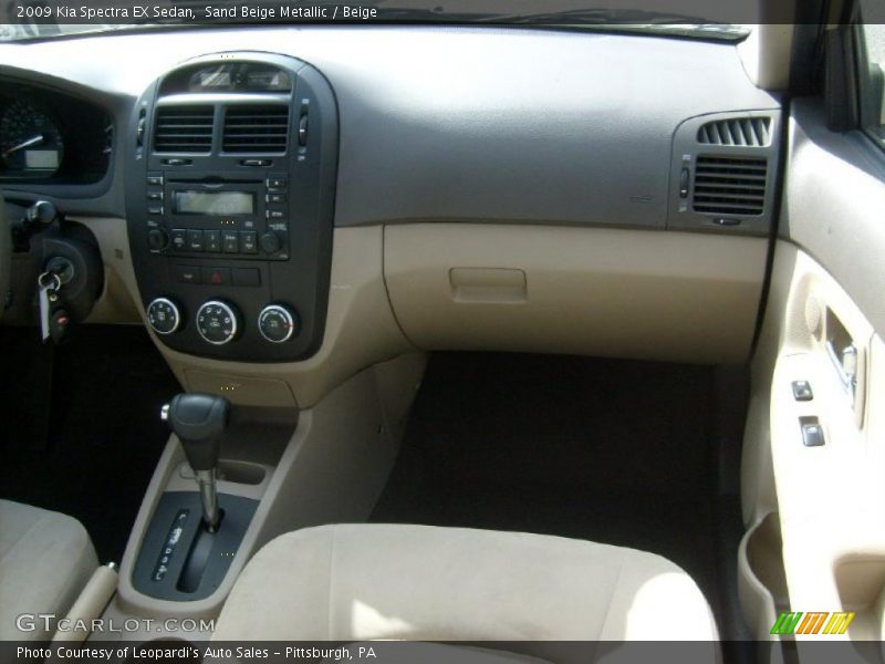 Sand Beige Metallic / Beige 2009 Kia Spectra EX Sedan