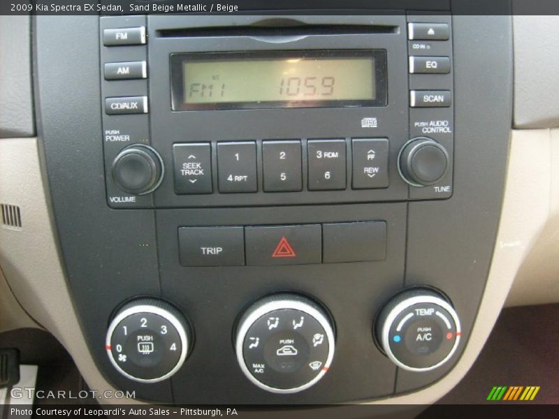 Sand Beige Metallic / Beige 2009 Kia Spectra EX Sedan