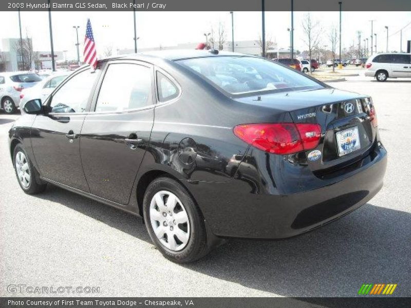 Black Pearl / Gray 2008 Hyundai Elantra GLS Sedan