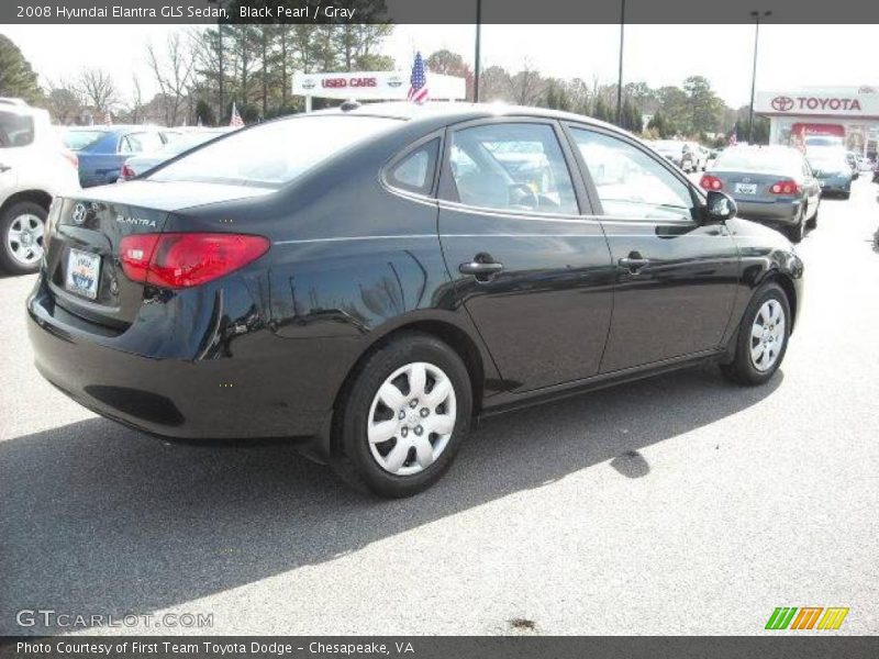 Black Pearl / Gray 2008 Hyundai Elantra GLS Sedan