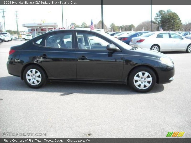 Black Pearl / Gray 2008 Hyundai Elantra GLS Sedan