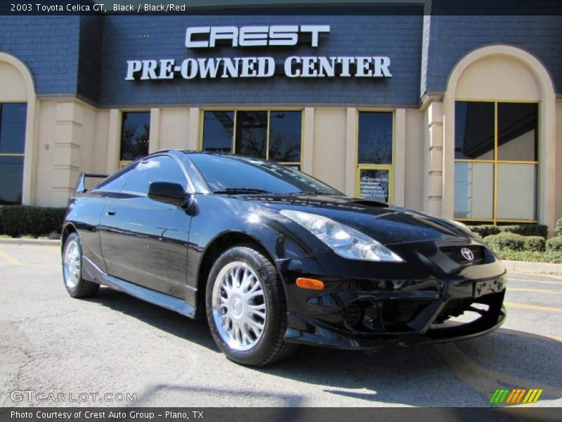Black / Black/Red 2003 Toyota Celica GT