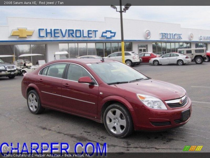 Red Jewel / Tan 2008 Saturn Aura XE