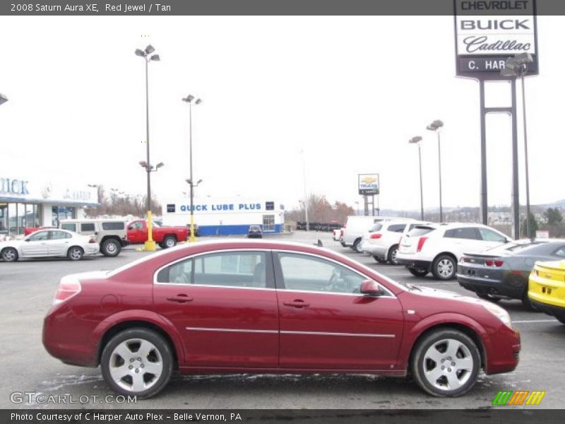 Red Jewel / Tan 2008 Saturn Aura XE