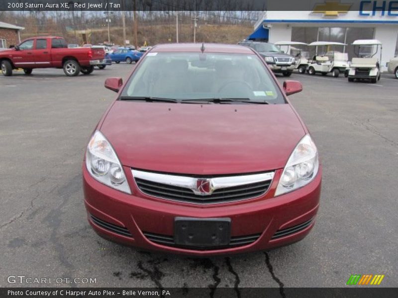 Red Jewel / Tan 2008 Saturn Aura XE