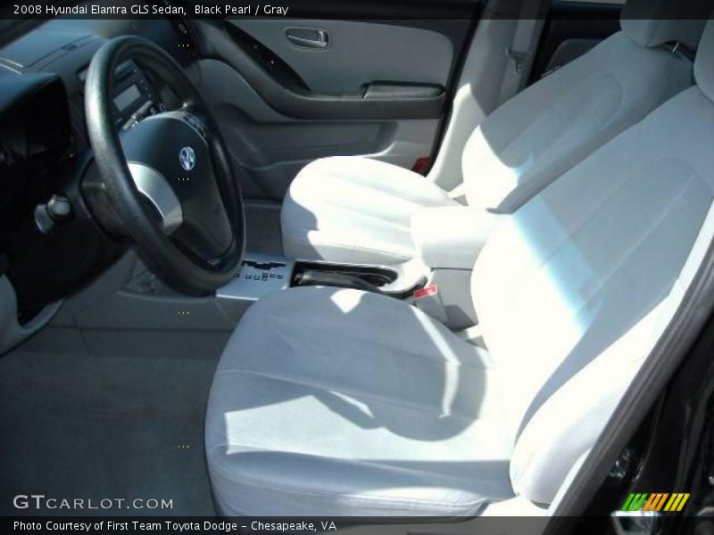 Black Pearl / Gray 2008 Hyundai Elantra GLS Sedan