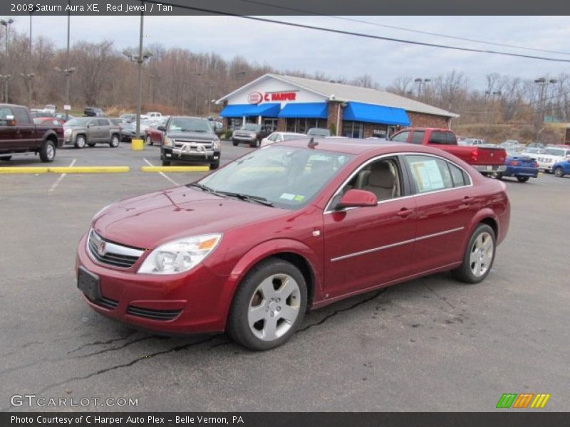 Red Jewel / Tan 2008 Saturn Aura XE