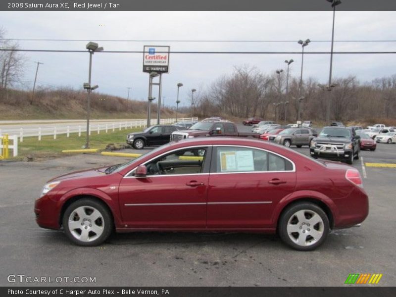 Red Jewel / Tan 2008 Saturn Aura XE