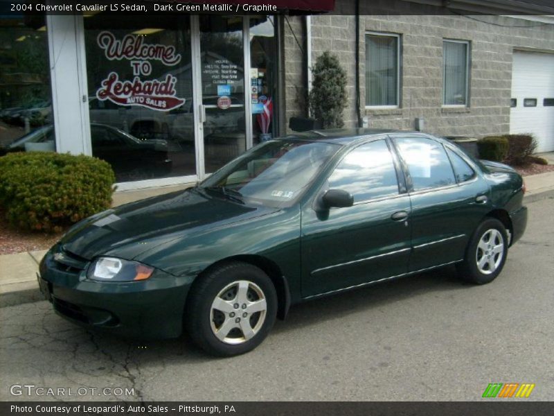Dark Green Metallic / Graphite 2004 Chevrolet Cavalier LS Sedan