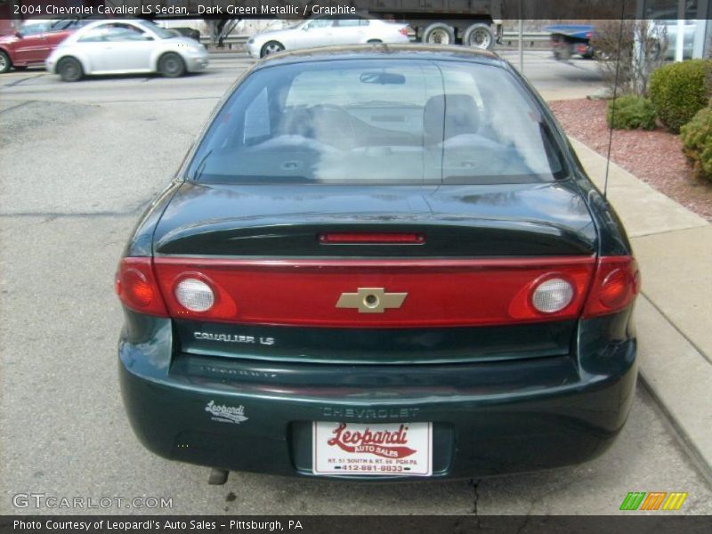 Dark Green Metallic / Graphite 2004 Chevrolet Cavalier LS Sedan