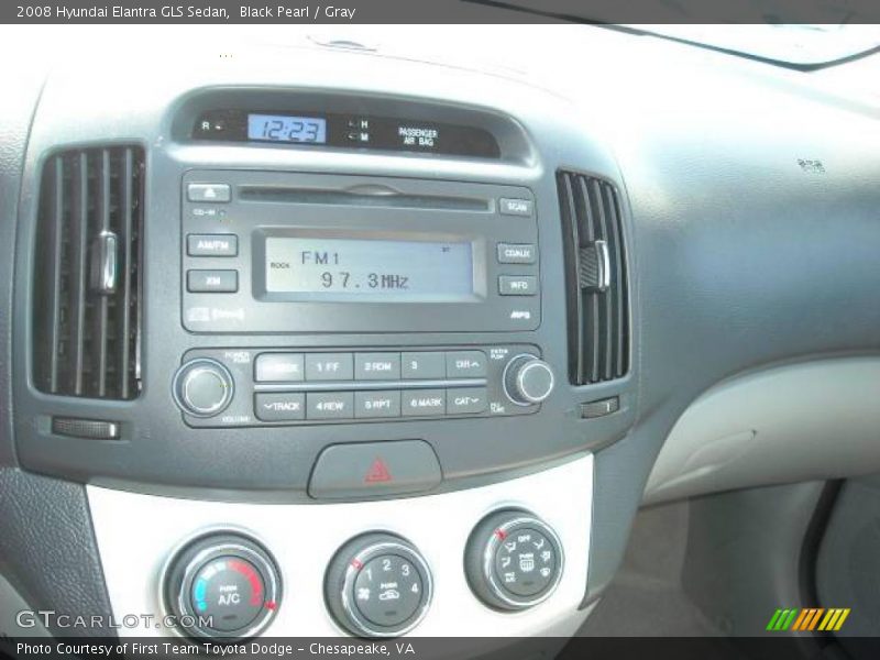 Black Pearl / Gray 2008 Hyundai Elantra GLS Sedan