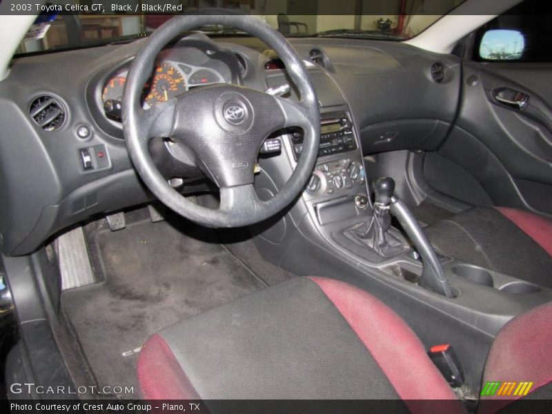 Black / Black/Red 2003 Toyota Celica GT