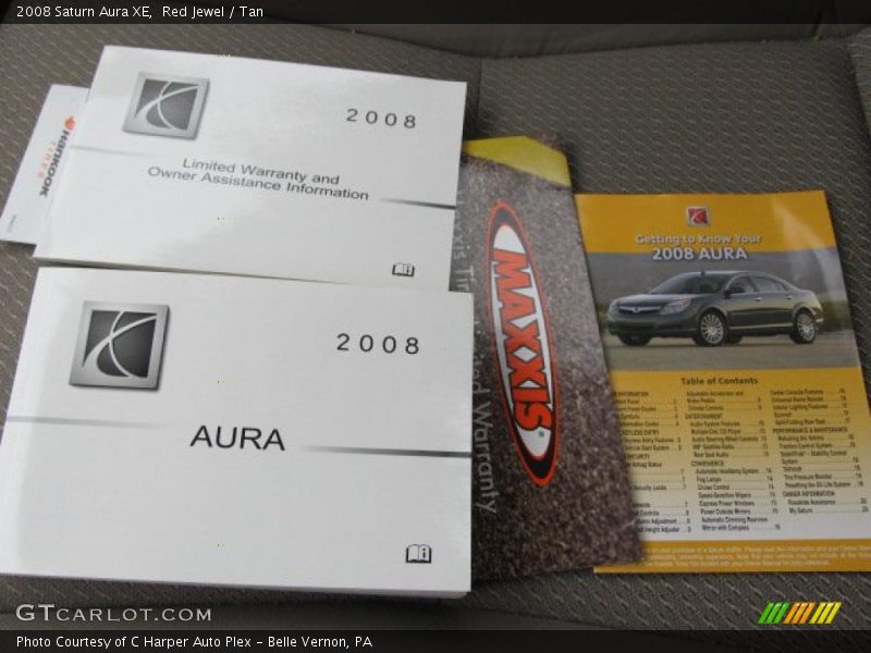 Red Jewel / Tan 2008 Saturn Aura XE