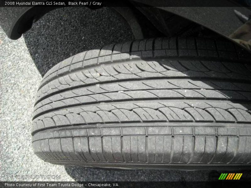 Black Pearl / Gray 2008 Hyundai Elantra GLS Sedan