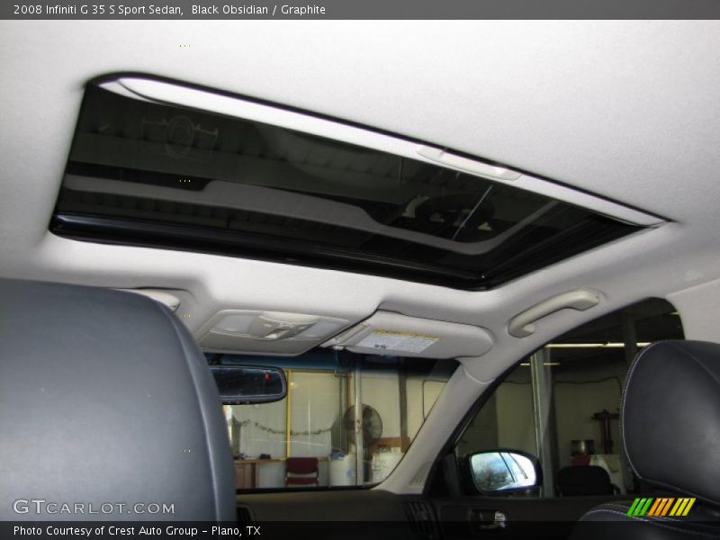 Sunroof of 2008 G 35 S Sport Sedan