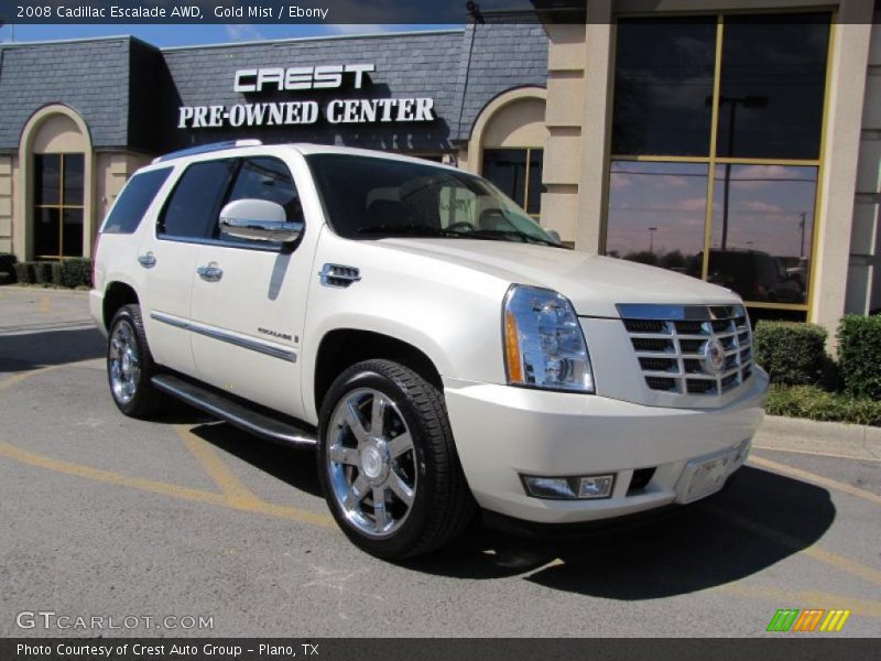 Gold Mist / Ebony 2008 Cadillac Escalade AWD