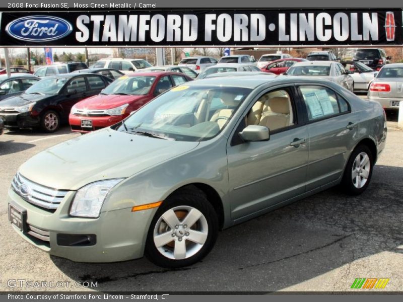 Moss Green Metallic / Camel 2008 Ford Fusion SE