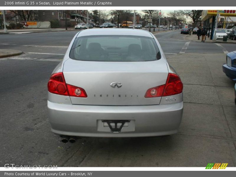Liquid Platinum Metallic / Graphite 2006 Infiniti G 35 x Sedan