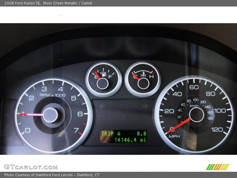 Moss Green Metallic / Camel 2008 Ford Fusion SE