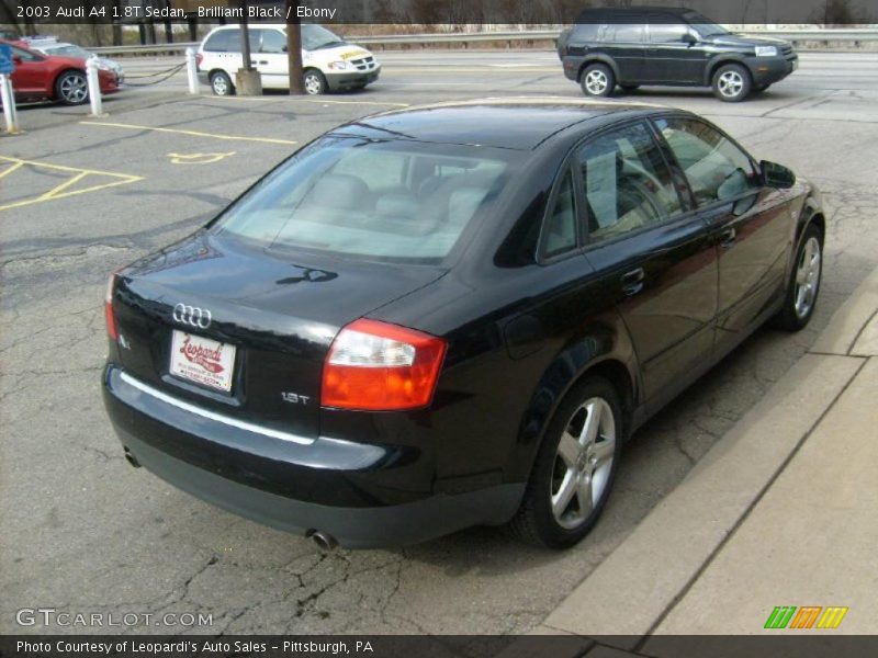 Brilliant Black / Ebony 2003 Audi A4 1.8T Sedan