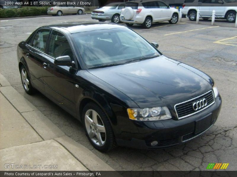 Brilliant Black / Ebony 2003 Audi A4 1.8T Sedan