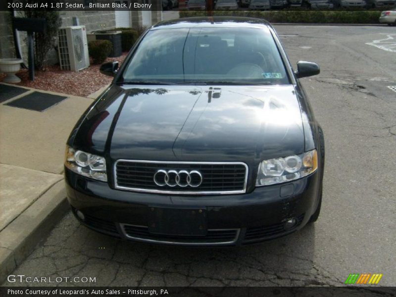 Brilliant Black / Ebony 2003 Audi A4 1.8T Sedan