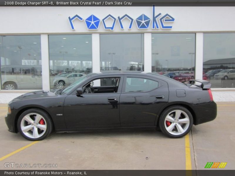 Brilliant Black Crystal Pearl / Dark Slate Gray 2008 Dodge Charger SRT-8