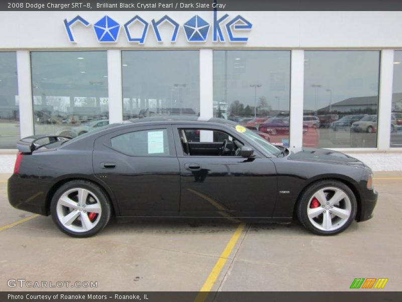 Brilliant Black Crystal Pearl / Dark Slate Gray 2008 Dodge Charger SRT-8
