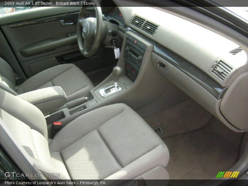 Brilliant Black / Ebony 2003 Audi A4 1.8T Sedan