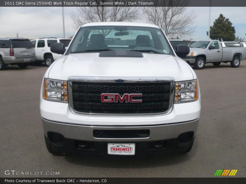 Summit White / Dark Titanium 2011 GMC Sierra 2500HD Work Truck Regular Cab