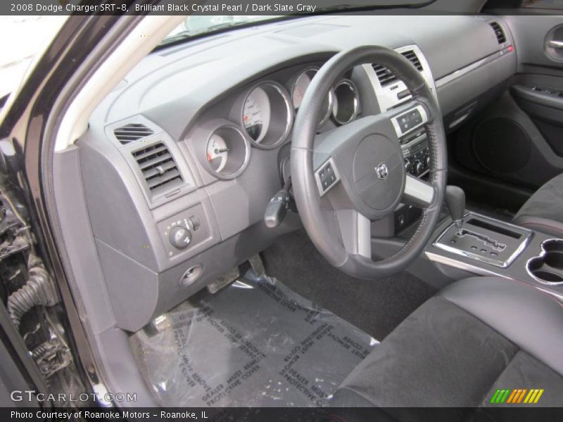 Brilliant Black Crystal Pearl / Dark Slate Gray 2008 Dodge Charger SRT-8