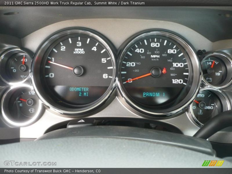  2011 Sierra 2500HD Work Truck Regular Cab Work Truck Regular Cab Gauges