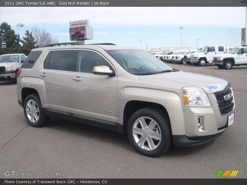 Gold Mist Metallic / Jet Black 2011 GMC Terrain SLE AWD