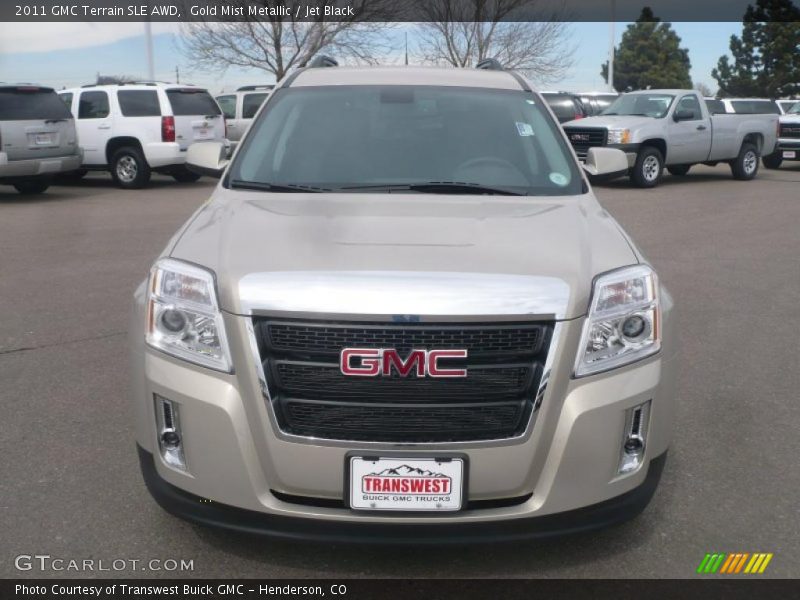 Gold Mist Metallic / Jet Black 2011 GMC Terrain SLE AWD