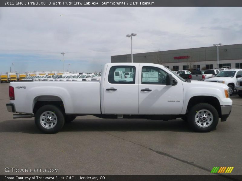 Summit White / Dark Titanium 2011 GMC Sierra 3500HD Work Truck Crew Cab 4x4