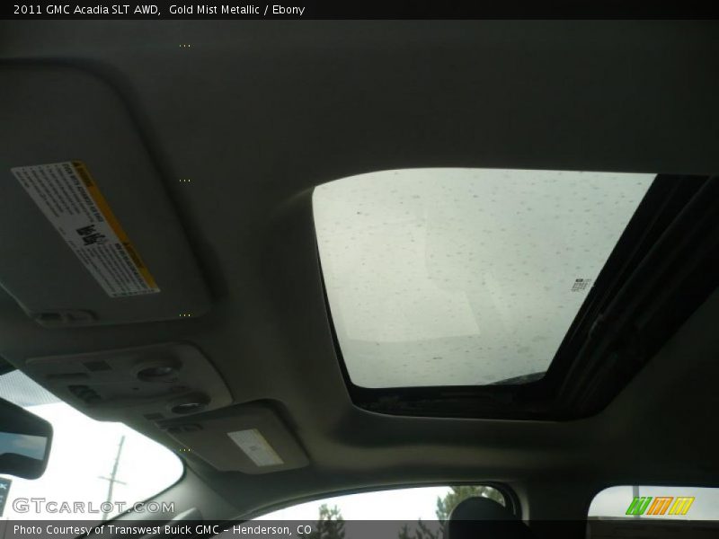 Gold Mist Metallic / Ebony 2011 GMC Acadia SLT AWD