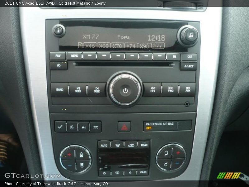 Gold Mist Metallic / Ebony 2011 GMC Acadia SLT AWD