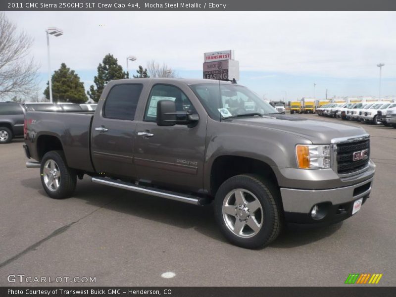 Mocha Steel Metallic / Ebony 2011 GMC Sierra 2500HD SLT Crew Cab 4x4