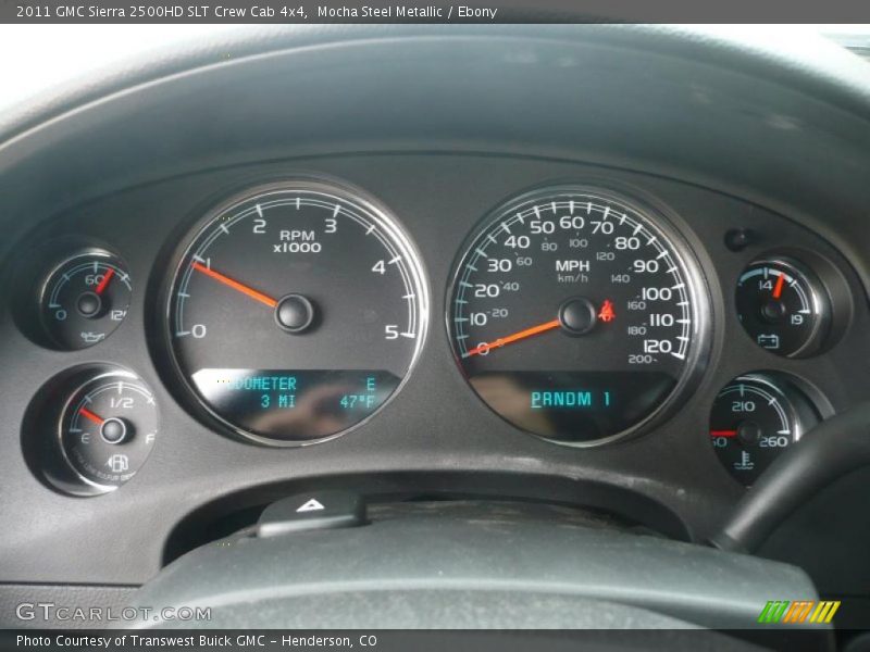 Mocha Steel Metallic / Ebony 2011 GMC Sierra 2500HD SLT Crew Cab 4x4