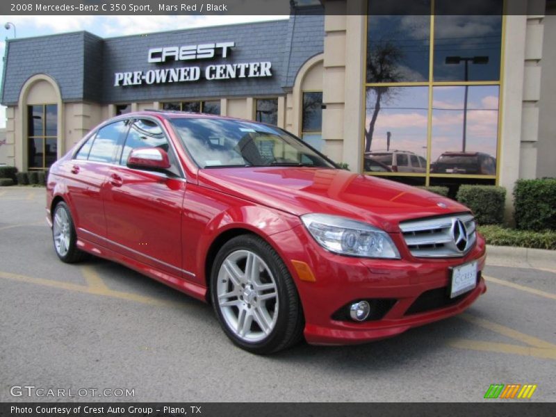 Mars Red / Black 2008 Mercedes-Benz C 350 Sport