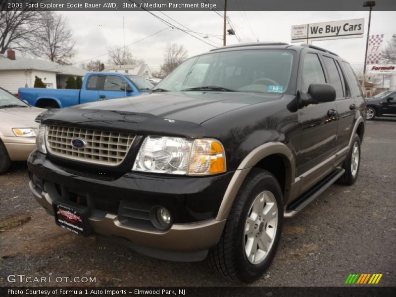 Black / Medium Parchment Beige 2003 Ford Explorer Eddie Bauer AWD