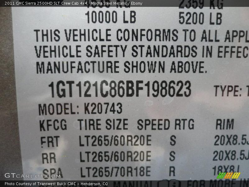 Mocha Steel Metallic / Ebony 2011 GMC Sierra 2500HD SLT Crew Cab 4x4