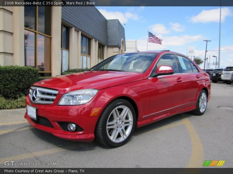 Mars Red / Black 2008 Mercedes-Benz C 350 Sport