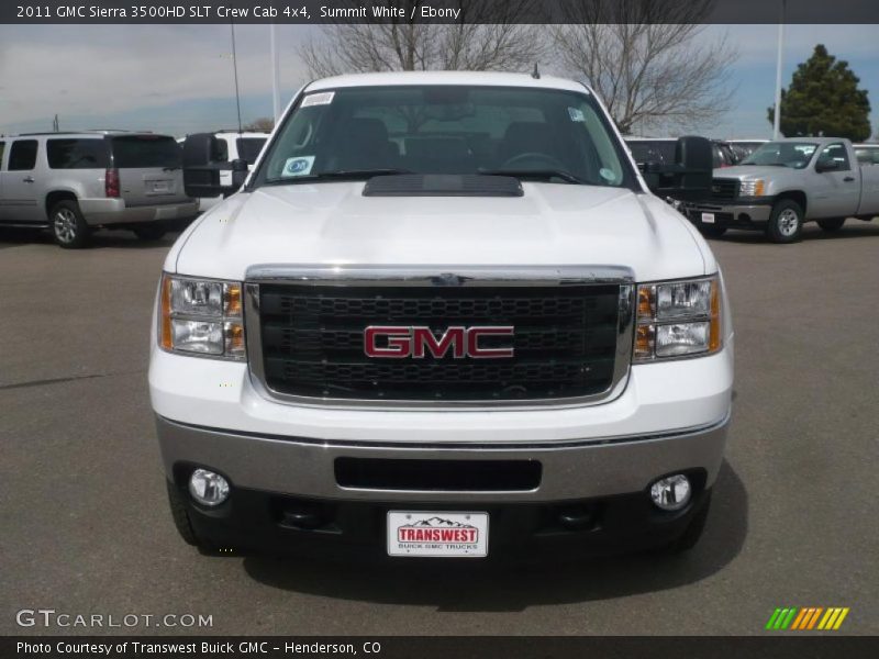 Summit White / Ebony 2011 GMC Sierra 3500HD SLT Crew Cab 4x4