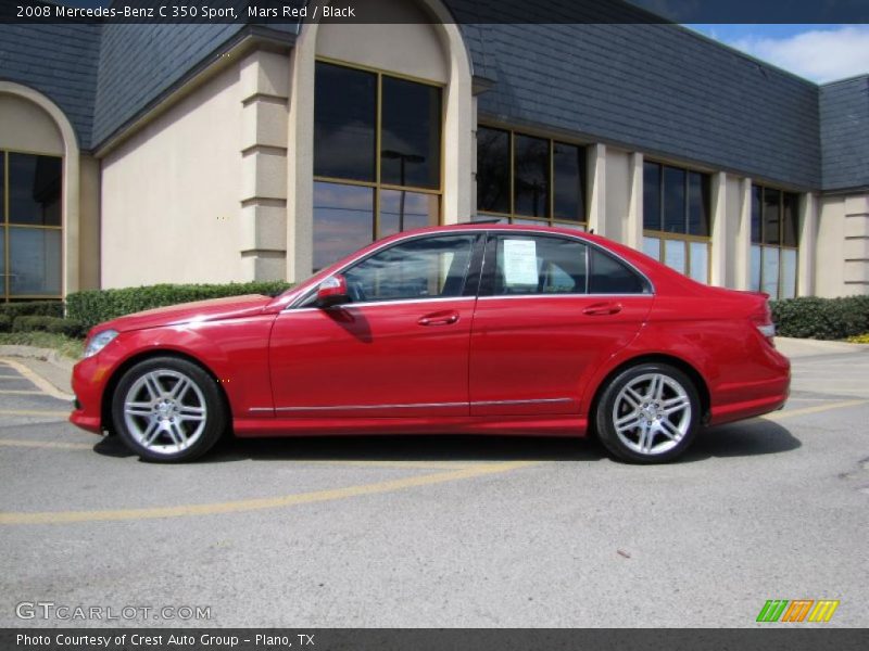 Mars Red / Black 2008 Mercedes-Benz C 350 Sport